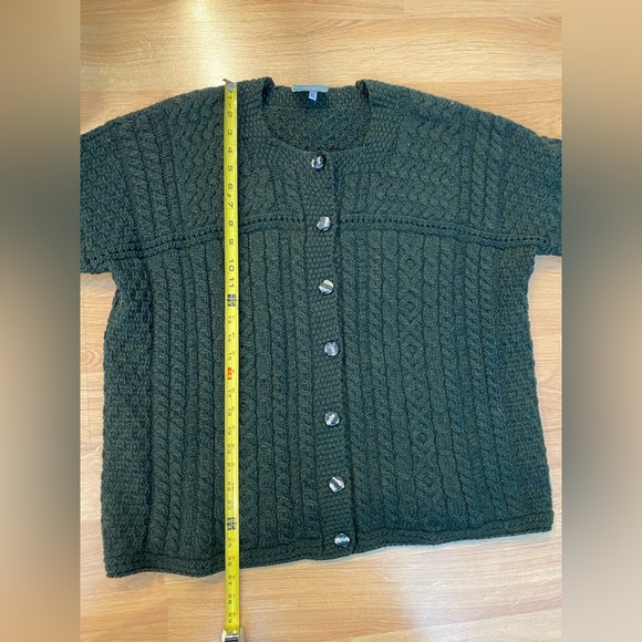 Connemara Knitwear Dark Green Vintage Wool Cardigan Size XL - Picture 6 of 11